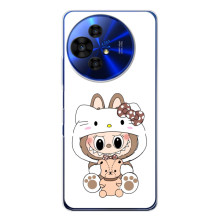 Чохол з принтом Лабубу для TCL 50 NxtPaper – Білий Лабубу