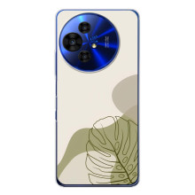 Силиконовый чехол с принтом в цветах на TCL 50 NxtPaper – Монстера зелёная