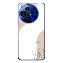 Силконовий чохол з принтом в квітах на TCL 50 NxtPaper