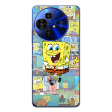 Силиконовый чехол Спанч Боб на ТКЛ 50 НКтПе퍼 – Радостный Спанч Боб