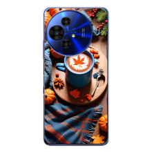Чехол с уникальным дизайном «Осень с кофе» для TCL 50 NxtPaper