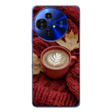 Чохол з унікальним дизайном 'Осінь з кавою' для TCL 50 NxtPaper – Кава на ковдрі