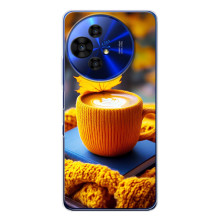 Чохол з унікальним дизайном 'Осінь з кавою' для TCL 50 NxtPaper – Кава з жовтим