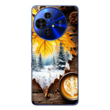 Чохол з унікальним дизайном 'Осінь з кавою' для TCL 50 NxtPaper – Осінньо-зимове кава
