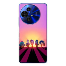 Силиконовый Чехол на TCL 50 NxtPaper с картинкой Brawl Stars (Персонажи в закате)