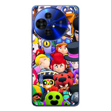 Силиконовый Чехол на TCL 50 NxtPaper с картинкой Brawl Stars (Персонажи)