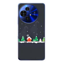 Силіконовий бампер на різдво для TCL 50 NxtPaper (Місто зимове)