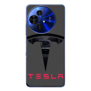Силіконовий бампер з картинкою машини на TCL 50 NxtPaper (Logo TESLA)