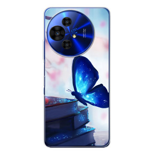 Силіконовий бампер з картинкою звірів для TCL 50 NxtPaper (Метелик синій)