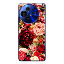 Силиконовый бампер с принтом (цветочки) на ТКЛ 50 НКтПе퍼 (Букет цветов)