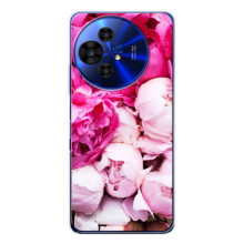 Силиконовый бампер с принтом (цветочки) на ТКЛ 50 НКтПе퍼 (Пионы)