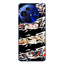 Силиконовые чехлы с глазами Anime для ТКЛ 50 НКтПе퍼 – Глаза на чорном