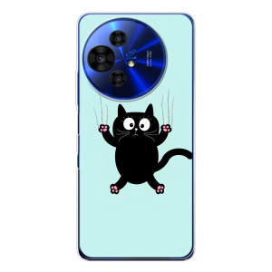 Силиконовый чехол с котиком для TCL 50 NxtPaper (Падающий кот)