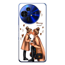 Чехол с печатью для TCL 50 Pro NxtPaper - (Мама с ребенком) (AlphaPrint) (Дочка и мама)