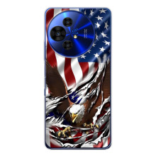 Чехол Флаг USA для TCL 50 Pro NxtPaper