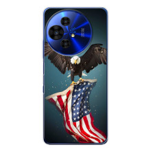 Чохол Прапор USA для TCL 50 Pro NxtPaper – Орел і прапор