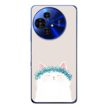 Чехол на тематику: Коты для TCL 50 Pro NxtPaper (Белый котик)