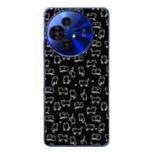 Чехол на тематику: Коты для TCL 50 Pro NxtPaper (Котики на черном)