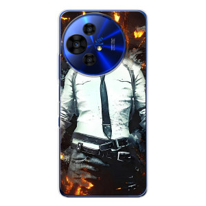 Силиконовый чехол с картинкой "Герой Pubg" на TCL 50 Pro NxtPaper – Man Пубг