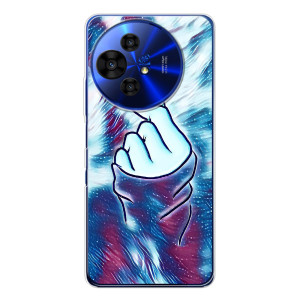 Чехол с принтом для TCL 50 Pro NxtPaper (AlphaPrint - Знак сердечка)