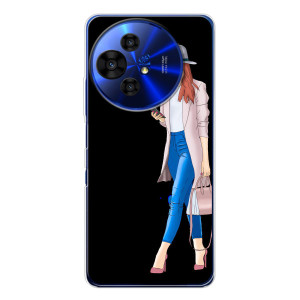 Чехол с картинкой Модные Девчонки TCL 50 Pro NxtPaper – Девушка со смартфоном