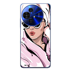 Чехол с картинкой Модные Девчонки TCL 50 Pro NxtPaper – Девушка в халате