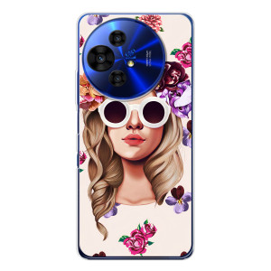 Чехол с картинкой Модные Девчонки TCL 50 Pro NxtPaper – Девушка в очках