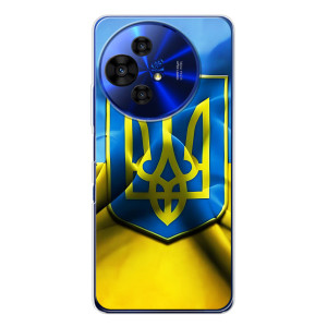 Чехол с картинкой (Патриотический ГЕРБ) на TCL 50 Pro NxtPaper (Герб и Флаг Украины)