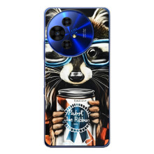 Чохол з принтом для ТСЛ 50 Про НxtPaper - (Прикольні) (AlphaPrint) (Єнот з банкою)