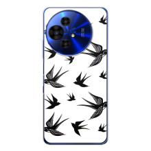 Чехол с птицами на TCL 50 Pro NxtPaper (VPrint) (Ласточки)