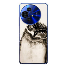Чехол с птицами на TCL 50 Pro NxtPaper (VPrint) (Сова)