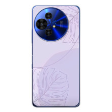 Чехол цветочный дизайн для TCL 50 Pro NxtPaper (Монстера фиолетовая)