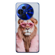 Чохол з принтом стильні тварини для ТСЛ 50 Про НxtPaper (Лев в окулярах)