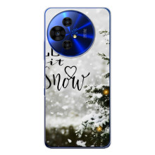 Новогодние, Праздничные Чехлы для TCL 50 Pro NxtPaper - 2024 год (Let it snow)