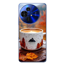 Чехол с уникальным дизайном «Осень с кофе» для TCL 50 Pro NxtPaper – Кофе на природе