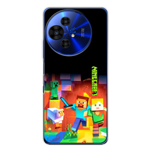 Чехлы для TCL 50 Pro NxtPaper (Персонажи Майн Крафт) (Герой Майнкрафт)