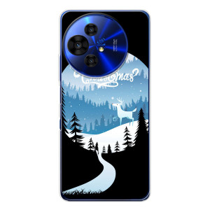 Силиконовый бампер на рождество для TCL 50 Pro NxtPaper (Рождественский Олень)