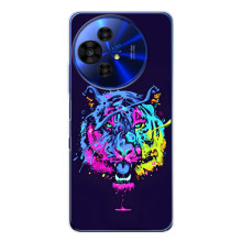 Силиконовый бампер с картинкой животных для TCL 50 Pro NxtPaper – Тигр-Арт
