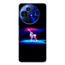 Силиконовый бампер с картинкой животных для TCL 50 Pro NxtPaper – Яркий олень
