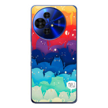 Силиконовый чехол с котиком для TCL 50 Pro NxtPaper – Mew