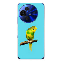 Силиконовый чехол с птичкой на TCL 50 Pro NxtPaper – Попугайчик
