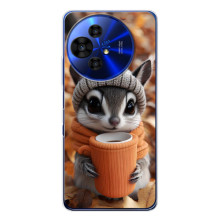 Печатный чехол «Зверята с кофе» для TCL 50 Pro NxtPaper