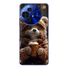 Печатный чехол «Зверята с кофе» для TCL 50 Pro NxtPaper – Мишка с кофе