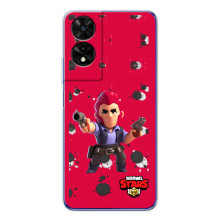 Бампер (ТПУ) з принтом Brawl Stars на ТCL 505 (Кольт на червоному)