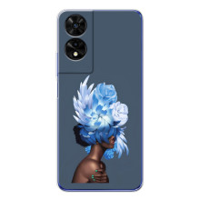 Чехлы (ART) Цветы на TCL 505 (VPrint) – Цветы на голове