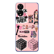 Чехлы с картинкой для TCL 505 – BLACK PINK коллаж