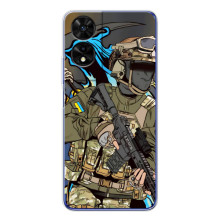 Чехлы с картинкой ЗСУ для TCL 505 (AlphaPrint) (Воин ВСУ)