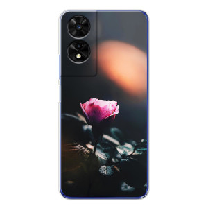 Чехлы с принтом Розочки для TCL 505 – Цветок ночной
