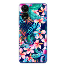 Чехол для <td>ТКЛ 505 </td> - с принтом (Дизайнерские) (AlphaPrint) (Красочные цветы)