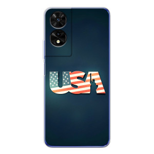 Чехол Флаг USA для TCL 505 – USA